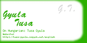 gyula tusa business card